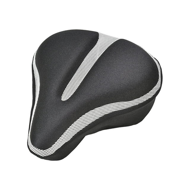 Asiento de sillín de bicicleta, repuesto de asiento de bicicleta, cojín a prueba de golpes, cojín de asiento de bicicleta para bicicleta de montaña y En y negro