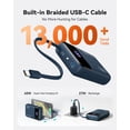 thumbnail image 3 of INIU 20,000 mAh Portable Power Bank with Built-in Cables, 45W Fast Portable Charger with USB-C, Battery Pack with LED Display Compatible with iPhone and Android Phone,Hiking,Travel Essentials,Blue, 3 of 9
