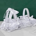 thumbnail image 5 of 2Pcs White Flower Girls Basket Wedding Basket for Flower Bride/Kids,A, 5 of 5