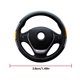 thumbnail image 4 of sweethay Funda Universal para volante de coche, diseño deportivo antideslizante, funda para volante de cuero deportivo Automoción decorativa y accesorios amarillo negro sweethay VI000007-02, 4 of 6