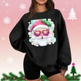 thumbnail image 2 of Hoodless Sweatshirt for Women Long Sleeve Round Neck Christmas Print Loose Thin Fleece Pullover Sweatshirt, 2 of 5