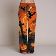 thumbnail image 2 of adviicd Cozy Halloween Pajama Pants for Women - Cute Baggy Sweatpants Lounge Outfits (Orange, XXL), 2 of 6