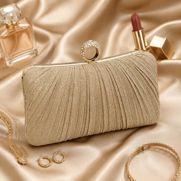 Joyesplay Clutch Purse for Women, Evening Bag with Removable Chain Strap Elegant Handbag for Wedding Prom Cocktail Party