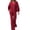 Red, variant on Sweatsuits Women 2 Piece Outfit Plus Size Casual Long Sleeve Sweatsuit Workout Thermal Sweatshirts and Pants 2 Piece Plain Fall Loungewear Sets Woman with Pockets, Red XL