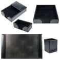 thumbnail image 4 of Black Bonded Leather 5-Piece Desk Set, 4 of 7