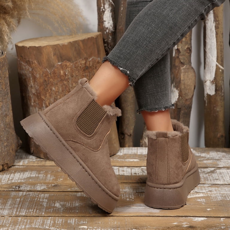 Faux Suede Thermal Lined Platform Boots Faux Suede Thermal Lined Platform Boots – Rare Breed  main image 3