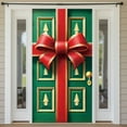 thumbnail image 6 of Vrorvz Christmas Door Cover with Garland and Ornament Patterns for Holiday Indoor Decorations Elegant Polyester Fabric Easy Install for Wall Decor and Festive Occasions 35.4x70.9in Multicolor, 6 of 6