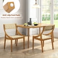 thumbnail image 6 of Costway 1 PCS Outdoor Dining Chair Teak Wood Armless Patio Chair with Webbing Seat & Backrest, 6 of 9