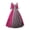 Hot Pink, variant on Vintage Square Neck Dress for Women Gothic Cake Skirt Flounce Lace Short Sleeve Party Cocktail Elegant Princess Dress, Pink XXL