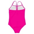 thumbnail image 5 of VNKIDY Girls Kids Solid Color One Piece Swimsuit Spaghetti Strap Square Neck Ruched Slim Fit Bathing Suit For Summer Pool Beach Activities Pink 12-14 years, 5 of 5