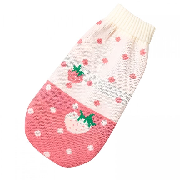 GASTROPOD Pet Clothes, Cat Sweater Winter Warm Puppy Clothes Strawberry Knitwear Turtleneck Dog Sweaters for Cats Puppy