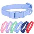 thumbnail image 2 of Collar para gatos de color macarrón, bonito collar para gatos con correa elástica, collar pequeño ajustable de PVC con cascabeles para cachorros y gatos, 2 of 5