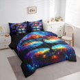 thumbnail image 3 of Manfei Tree Of Life Twin Bedding Sets 7-Piece for Teens Adults,Gradient Galaxy Universe Bedding Comforter Set Microfiber,Bohemian Boho Breathable Sheet Sets,Lightweight Room Decor,Reversible, 3 of 8