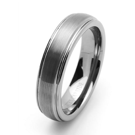 Men Women Tungsten Carbide Wedding Band Ring 6mm Comfort Fit Brushed Dome For Men & Women