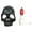 black EU, variant on Huadaliy Halloween Skull Lamp with Flame Gothic Skull Decor for Club Party (Black US)