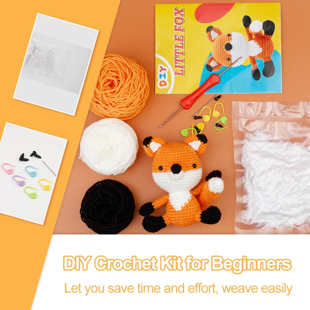 MINMUNJIU Crochet Kit for Beginners, 3 Pack Cute Small Crochet Animal Kit  for Beginers and Experts