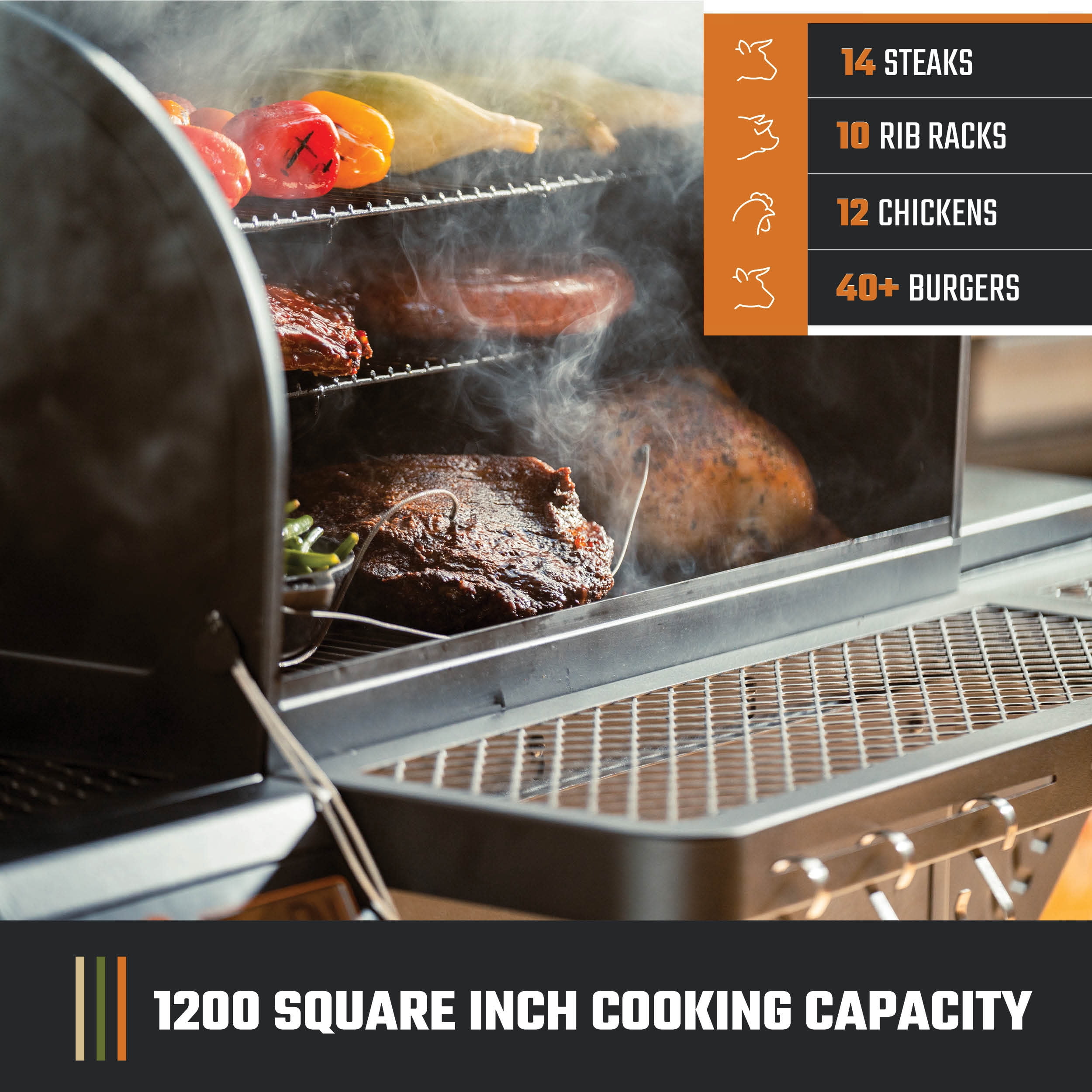 Oklahoma Joe's® Tahoma® 1200A DLX Auto-Feed Charcoal Smoker & Grill + Wi-Fi®