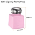 thumbnail image 2 of 3pcs Dispensadores de Alcohol Solvente 100ml (3.4oz) con Bomba de Dispensación de Líquido y Tapa de Acero Inoxidable Sellada para Acetona, Rosa, 2 of 6