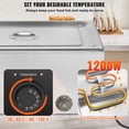 thumbnail image 3 of VEVOR Commercial Electric Food Warmer Countertop Buffet 1*19Qt Pan Bain Marie, 3 of 9