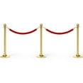 thumbnail image 5 of Uxcell 3.9 Feet Dark Red Velvet Stanchion Rope, Crowd Control Barrier Rope with Snap Hook, Golden, 5 of 6
