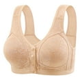 thumbnail image 3 of Riforla Women Fashion Casual Breathable Tube Top Bra Underwear Without Steel Ring Gathering and Adjusting Bro Bras for Older Women Khaki 44, 3 of 8
