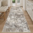 thumbnail image 2 of UERMEI 3x8 Runner Washable Area Rugs for Living Room, Modern Abstract Printed Rug, Vacuum-Friendly, Non Slip Indoor Rug for Bedroom Entryway Home Decor Carpet, Gold Brown, 2 of 7