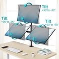 thumbnail image 3 of Soporte para Monitor Triple MOUNT PRO Negro Ajustable con Montaje VESA de Mesa, 3 of 8