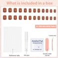 thumbnail image 5 of Blue French Tips Press On Nails Extra Short Square, 5 of 5