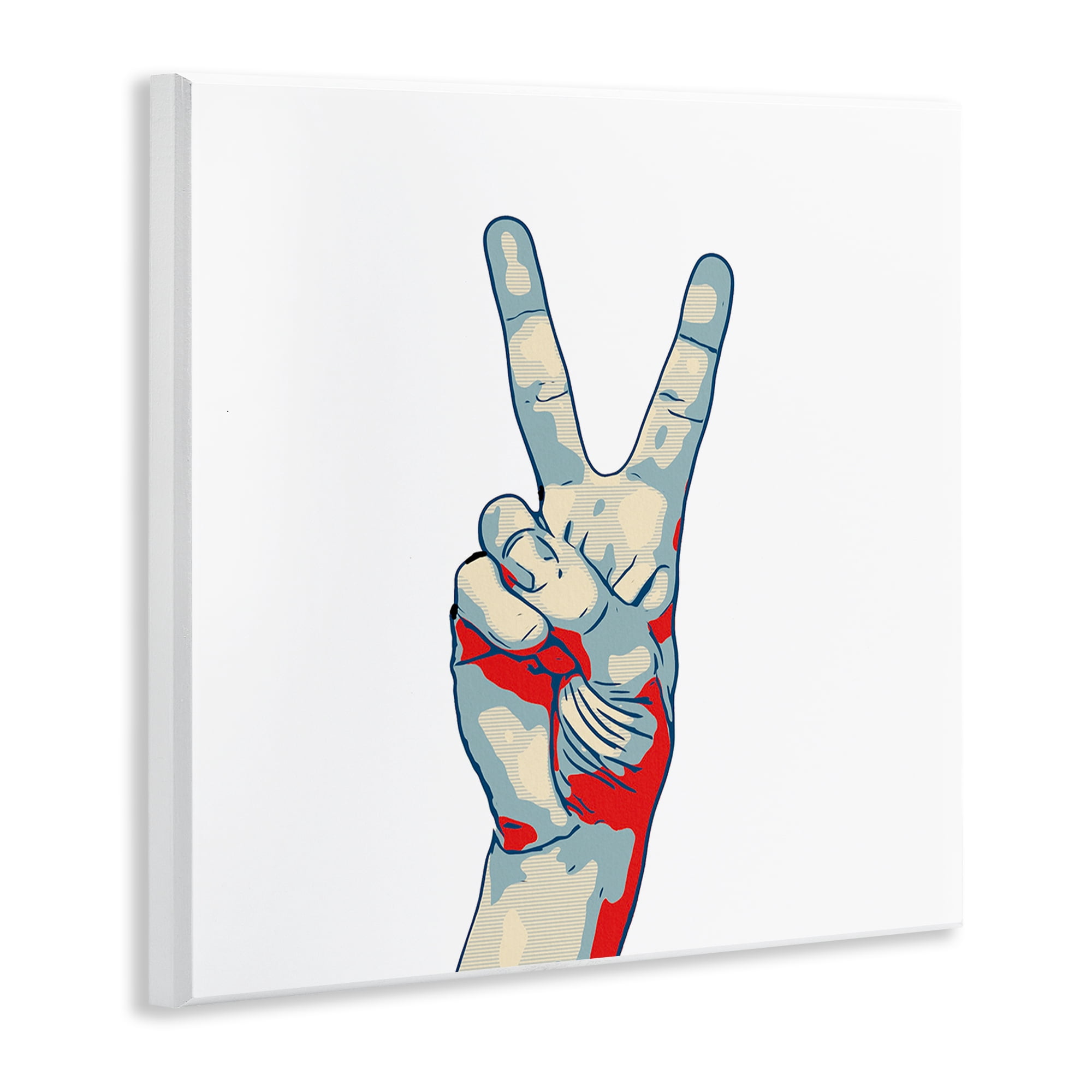 Stupell Industries Pop Style Peace Gesture Wall Plaque Art, design by Kim Curinga