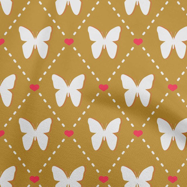 oneOone Silk Tabby Dark Mustard Fabric Check Fabric For Sewing Printed Craft Fabric By The Yard 42 Inch Wide