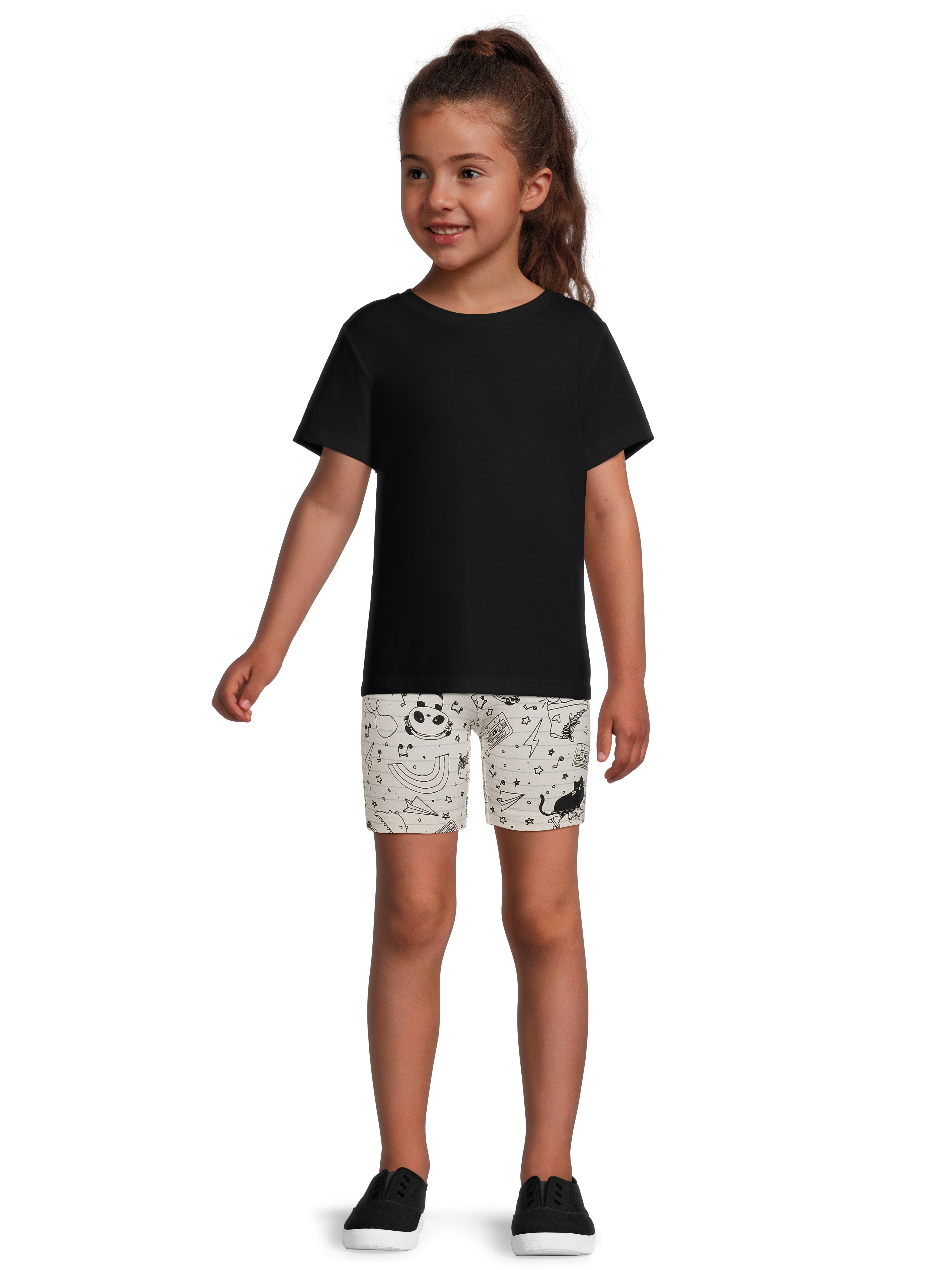 Wonder Nation Girls Bike Shorts, 6-Pack, Sizes 4-18 & Plus