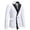White, variant on Mens Suit Jacket Modern Tailored Two Button Slim Fit Autumn Winter Casual Jacket with Stylish Contrast Panel for Business and Events Coats for Men Black M