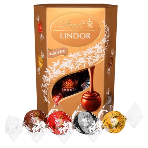 Lindt Lindor Assorted Chocolate Truffles Box 200g, British Import (Pack of 6)