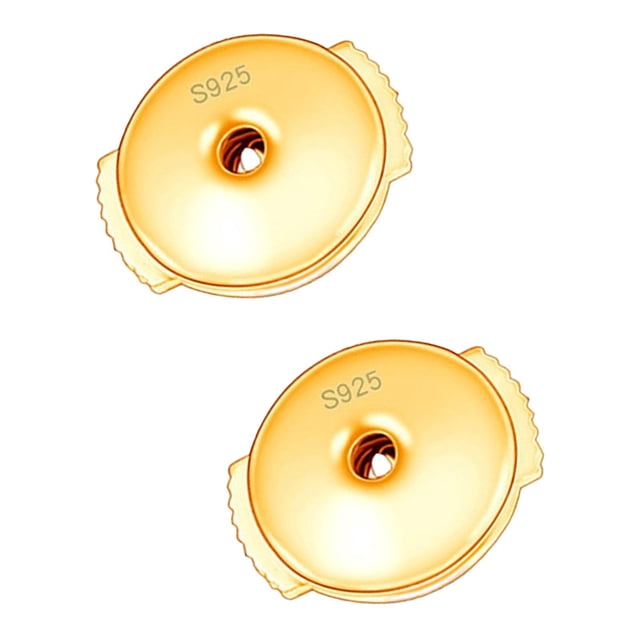 Rongfmy Bouchons de Remplacement pour Boucles d'Oreilles Verrouillables 6mm Doré