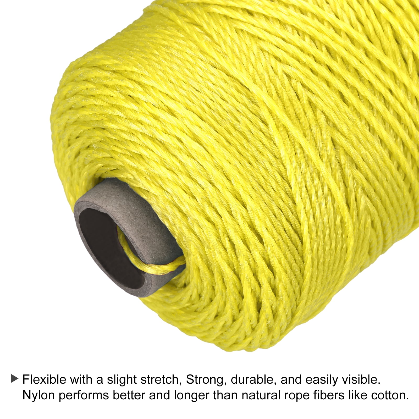 Twisted Nylon Line Twine String Cord for Gardening Marking DIY Projects  Crafting Masonry (Green, 1.5mm-328 feet)