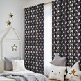 thumbnail image 5 of Blackout Kids Curtains,Black Cartoon Unicorn Lightning Pattern Childrens Insulated Curtains Set Of 2,Bedroom Essentials,Toddler Room Decor 52"x84", 5 of 5