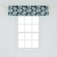 thumbnail image 2 of Ambesonne Tropical Window Valance, Leaf Foliage Inner Motifs, 54" X 12", Dark Blue Grey and White, 2 of 3