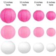 thumbnail image 6 of 12Pcs Paper Lanterns with Assorted Colors and Sizes Paper Lanterns Decorative,Chinese Paper Hanging Decorations Ball Lanterns Lamps for Home Decor, Parties, and Weddings (Pink), 6 of 7