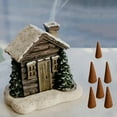 thumbnail image 2 of Brûleur d'Encens pour Cabane en Rondins Cheminée de Noël Résine Neige Hiver Brûleurs d'Encens pour Chalet avec Bâtons d'Encens Brûleur à Bâton d'Encens, 2 of 9