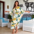 thumbnail image 2 of XYZCANDO Women Kaftan Dresses Plus Size V-Neck Batwing Sleeves Beach Cover Up Caftan Dress Swimsuit Coverup for Women Art Floral Bathing Suit Coverups Swim Cover Up Beach Wear, 2 of 7