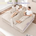 thumbnail image 5 of Muumblus 103" Boneless Sectional Sofa with Left Chaise, Comfy L-Shaped Modular Couch for Living Room, No Assembly Required, Beige Chenille, 5 of 10