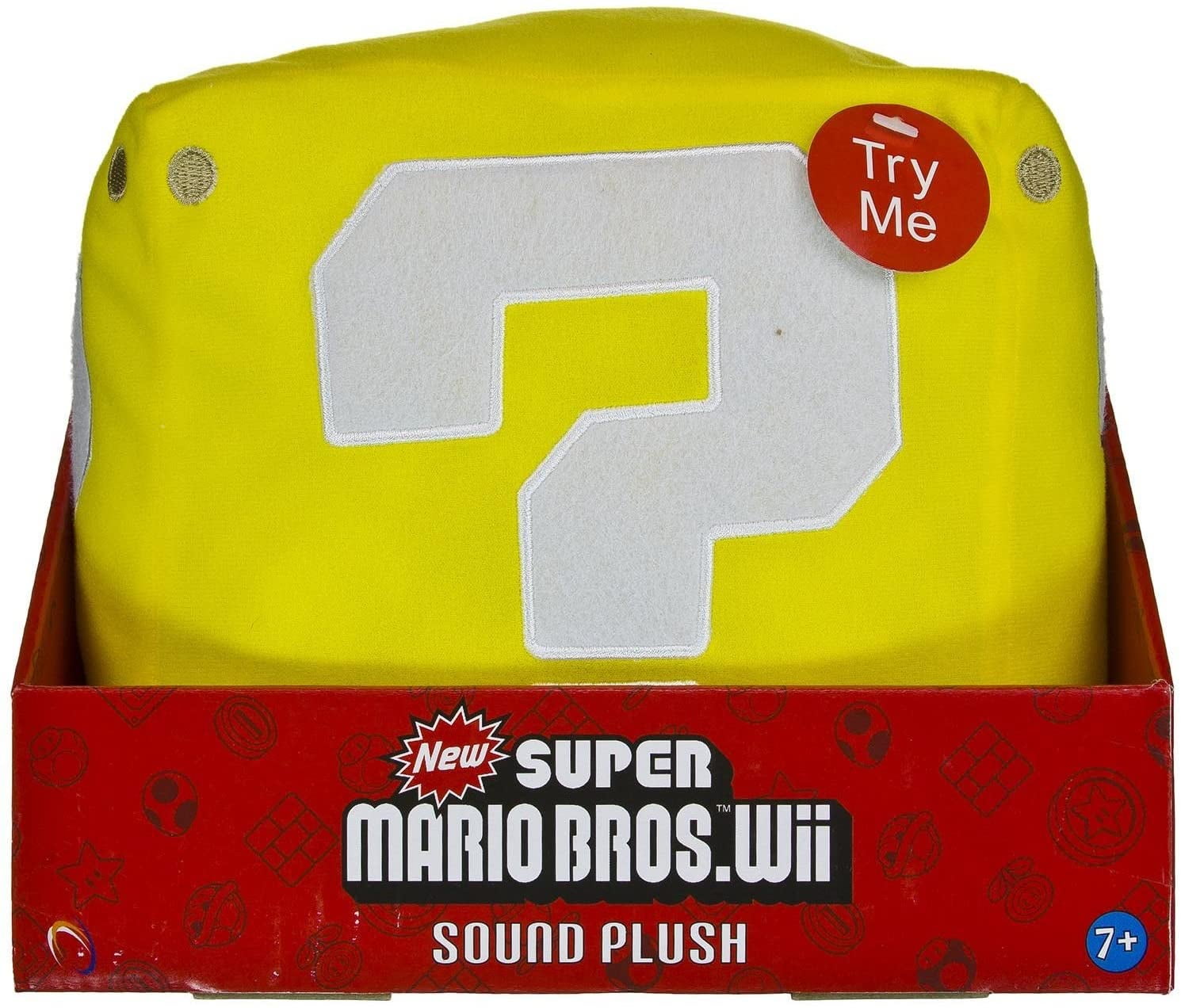 New Super Mario Bros Brothers Question Block Soft Plush Stuffed Doll Toy 10cm 