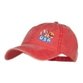 thumbnail image 2 of I Love USA Eagle Patch Washed Cap - Red OSFM, 2 of 5