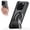 Black, variant on OLIQVO Magnetic Phone Grip Stand with Click Button, 360° Rotating Silicone Ring Holder, Foldable Phone Kickstand for MagSafe & Android Smartphones, White