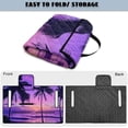 thumbnail image 6 of Xixirimido Easy-carry Golf Cart Seat Covers, Portable Golf Cart Seat Towel Blanket Quilted with 4 Pockets Fits for EZGO, Yamaha, Club Car & More 2-Seat Carts, Sunset Palm Trees Purple, 6 of 8