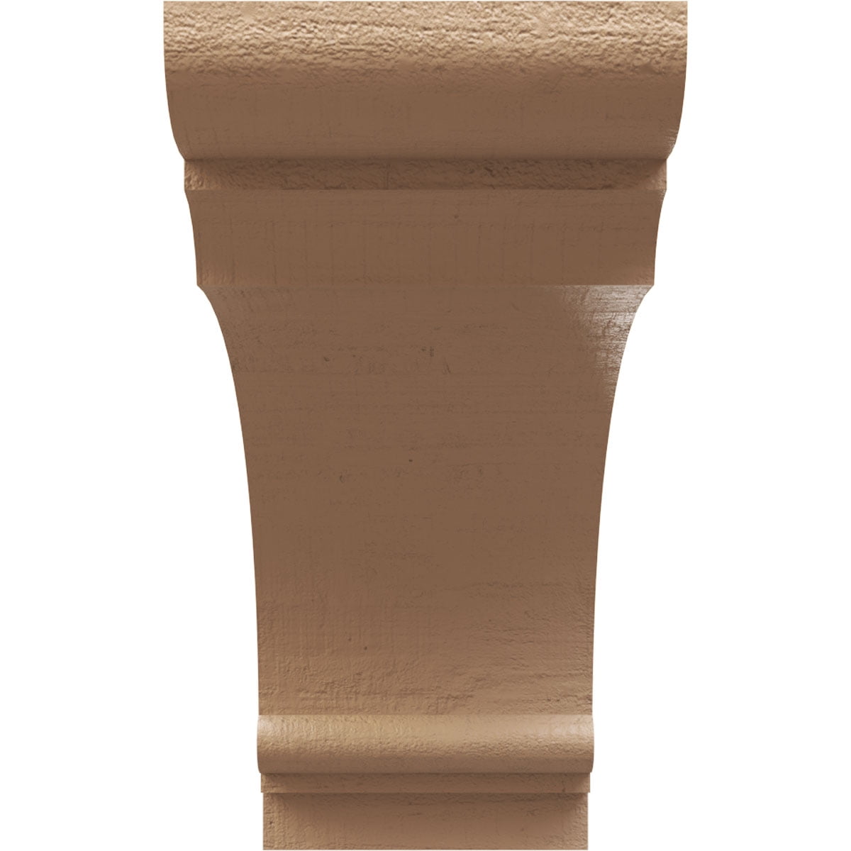 10"W x 30"D x 20"H Classic Hughes Rough Cedar Woodgrain TimberThane Corbel, Primed Tan
