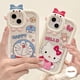thumbnail image 2 of Funda Para Teléfono Compatible Con IPhone 7 8 6 6S Plus 11 13 12 14 Pro MAX 14Plus XR X XS SE 2020 3D Bow-knot Little Monster Lens Dibujos Animados Hello Kitty Doraemon Suave TPU, 2 of 3