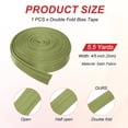 thumbnail image 2 of Cinta de sesgo de doble pliegue Uxcell 4/5" x 5.5 yardas de satén color verde hierba, 2 of 5