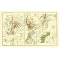 thumbnail image 2 of Hotchkiss 32x21 Gold Ornate Wood Framed with Double Matting Museum Art Print Titled - Texas Virginia Pennsylvania Georgia Battle Routes, 2 of 4