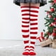 thumbnail image 3 of Calcetines A Rayas Cómodos Muslos Calcetines Altos Para Fiesta de Fiesta Blanco Rojo Sunnimix Calcetines de patrón de rayas, 3 of 7
